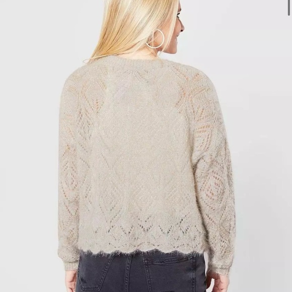 BKE Rainbow Shimmer Pointelle Sweater - Picture 2 of 9